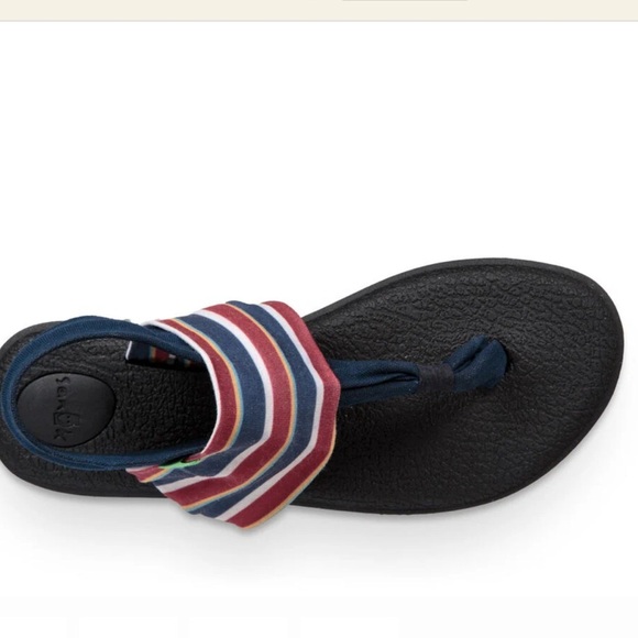 Sanuk Yoga Sling 2 boho beach resort summer sandals women’s size 9 stripes - Picture 4 of 13